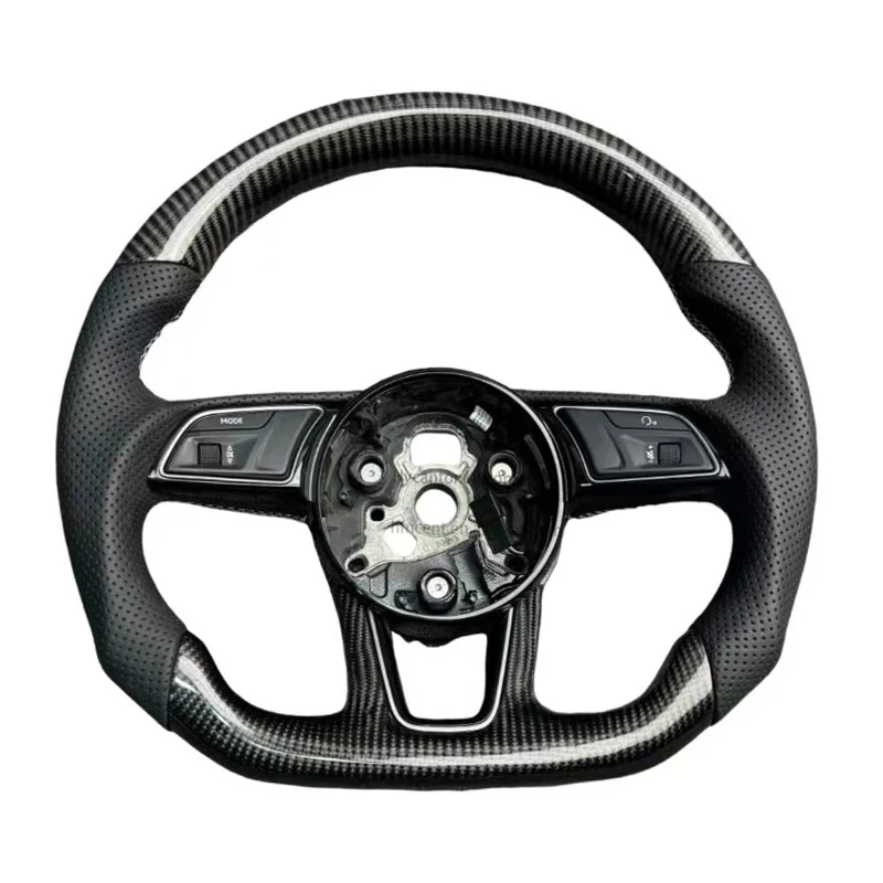 

Высокое качество, оптовая продажа, индивидуальный кожаный руль из углеродного волокна для Audi A3 A4 A4L A5, автомобильный руль