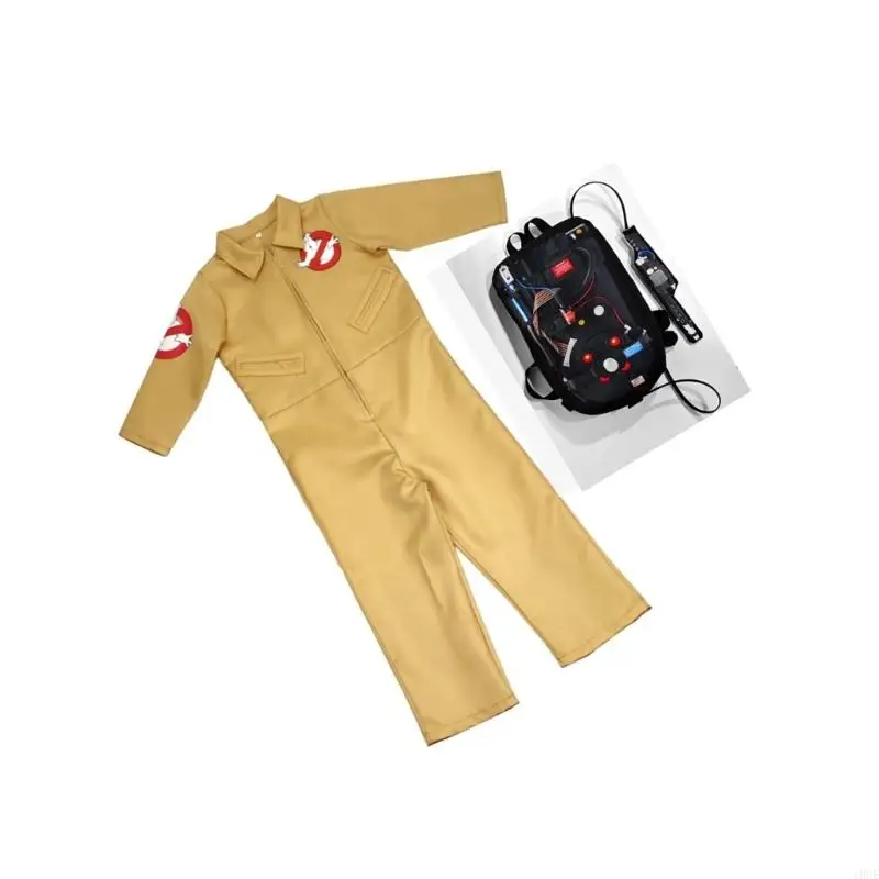 أزياء الأطفال الصغار Ghostbuster بذلة Ghostbuster حزمة البروتونات التأثيرية أزياء الهالوين ملابس Ghostbuster هدية