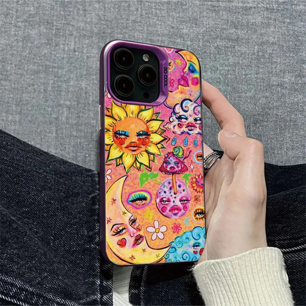 Sun God Black Case forPhone Case For iPhone 17 16 15 14 13 12 11 Pro Max 17 Air Hard Bumper Cover Funda