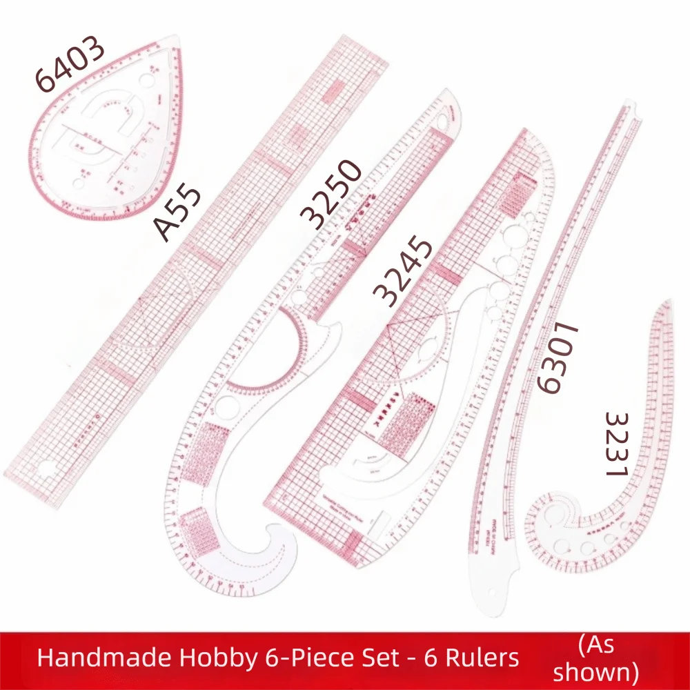 Flexible French Curve Ruler Clear Lines High Precision Sewing Ruler Complete Tools Plastic Dressmaking Ruler Pattern Drafting