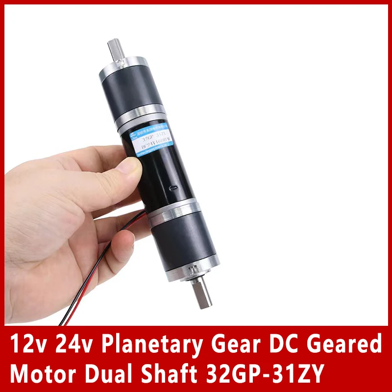 12v 24v Planetary Gear DC Geared Motor Dual Shaft Miniature Large Torque Adjustable Speed Motor 32GP-31ZY