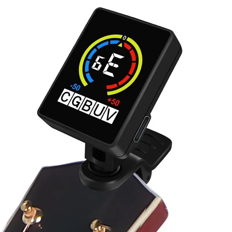 Electric Guitar Tuner Precise Digital Clip On Guitar Tuner Portable Music Tuning Accessories For Stage Practice Studio