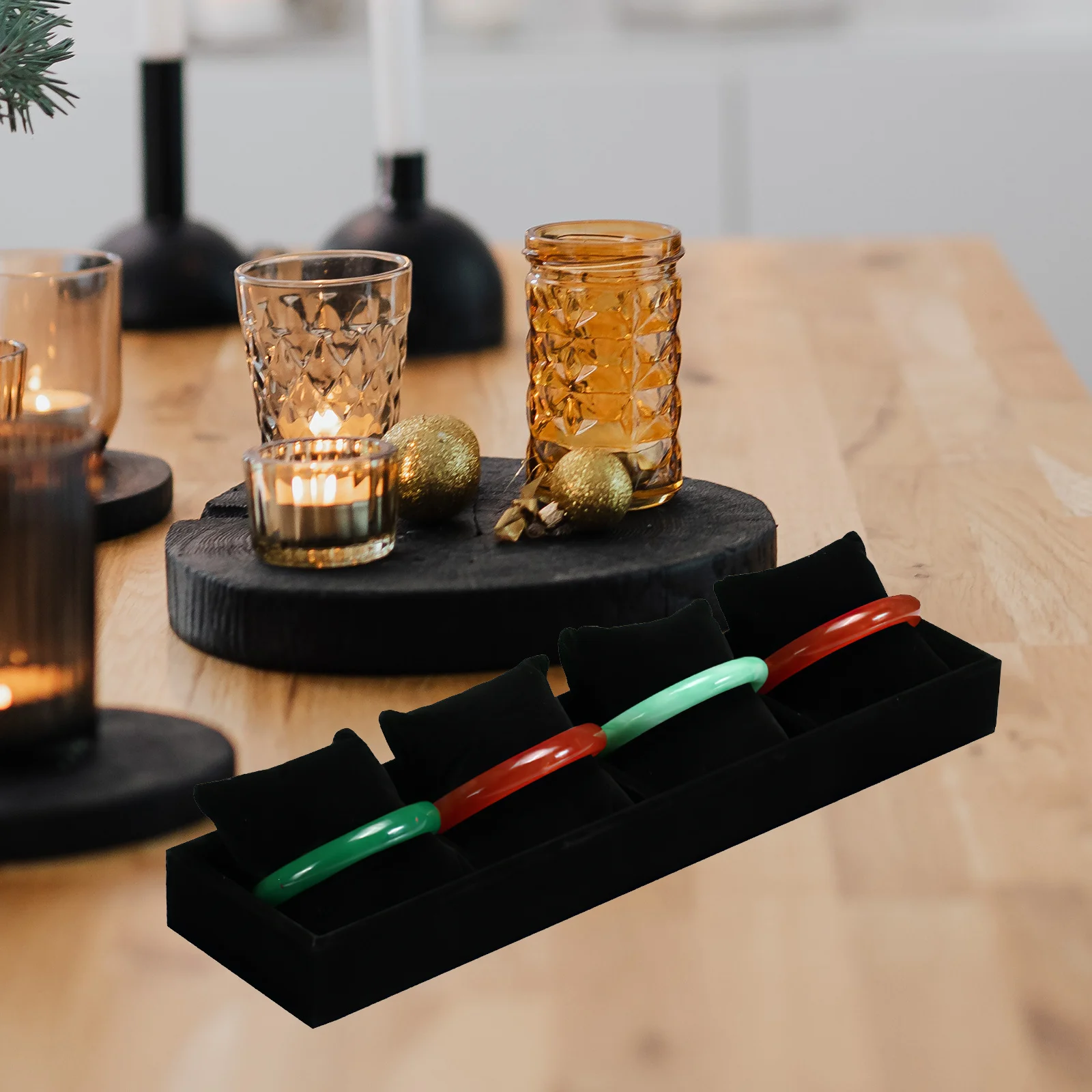 

4pcs Watch Display Tray Detachable Grids For Watch Bracelet Storage Organizer Reusable Jewelry Holder Travel Case Bangle Stand