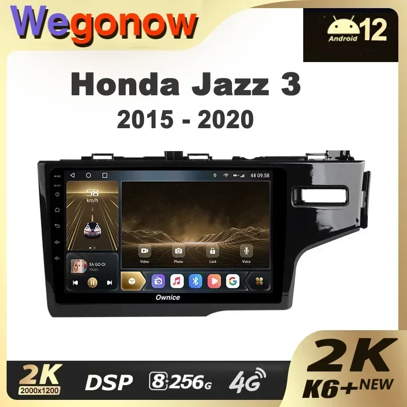 

Ownice K6 + 2K для Honda Jazz 3 2015 - 2020 Fit 3 GP GK 2013 - 2020 правосторонний водитель Автомобильный мультимедийный видеоплеер Navi Stereo GPS