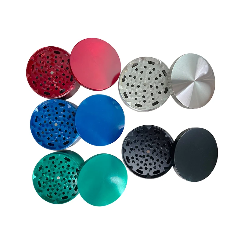 Zinc Alloy 98mm Herb Grinder Tobacco Smoke Big Spice Crusher Mill Shredder Push Type 4 Part Rolling Accessories for Smoker