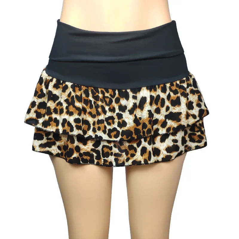 New Leopard Print Skirt Women Summer Fashion Outdoor Versatile High Waist Slim Fit Elastic Waist Short Skirt Goods In Stock