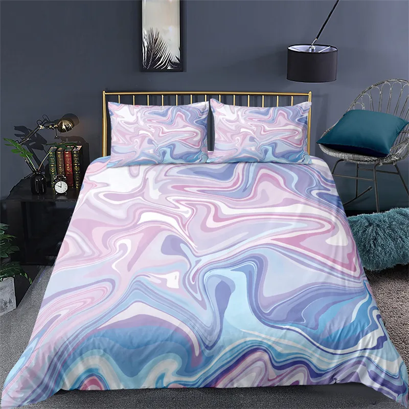 

Chic Marble Duvet Cover Set Abstract Marble Texture Bedding Set Geometric Pattern Comforter Cover With Pillowcases Bedroom Decor