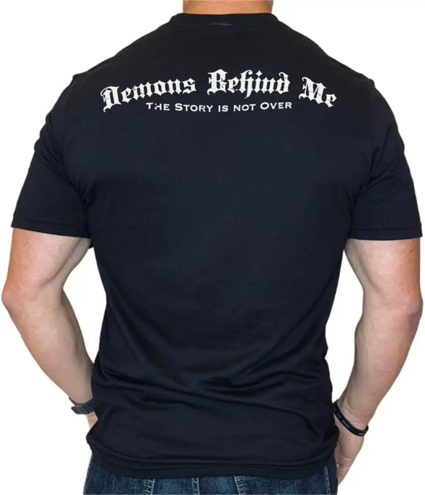 Demons Behind Me Mens Semicolon Light-Weight T-Shirt