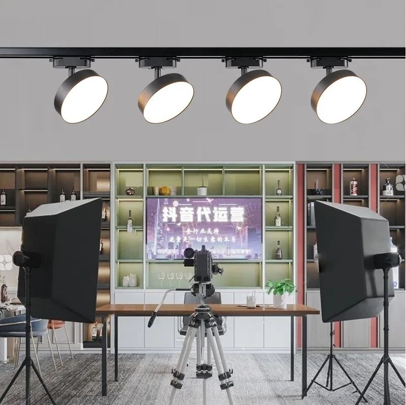 Indoor Surface-mounted LED Track Light Astigmatism Live Broadcast Room Photo Fill Light Clothing Store Lighting Track Downlight