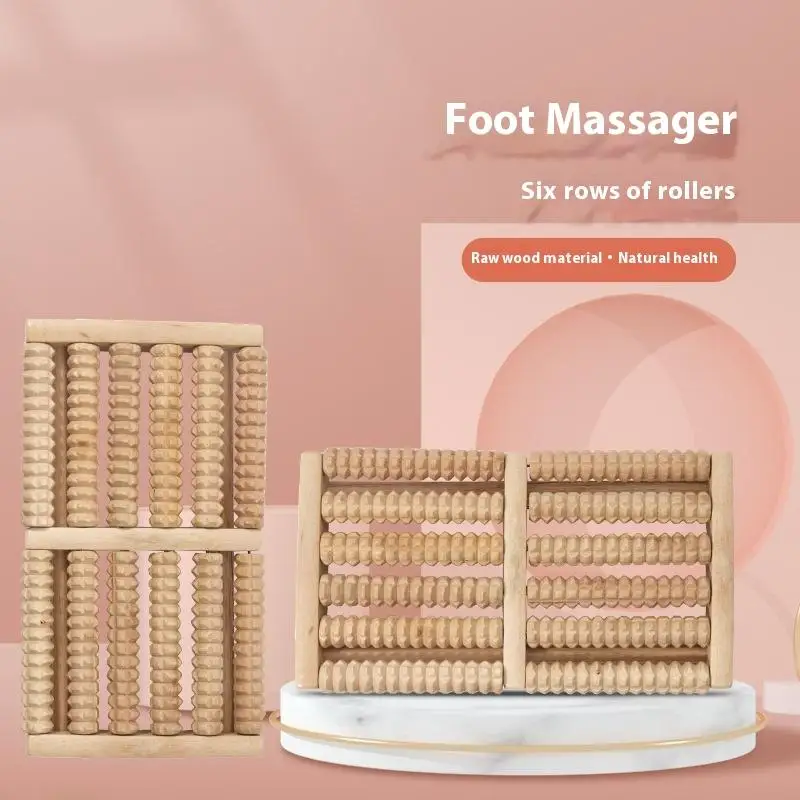 

Fitness Health Care Foot Massager, Wooden Reflexology Stress Relief Device, Vibrant Color Pain Relief Massage Roller-1PC