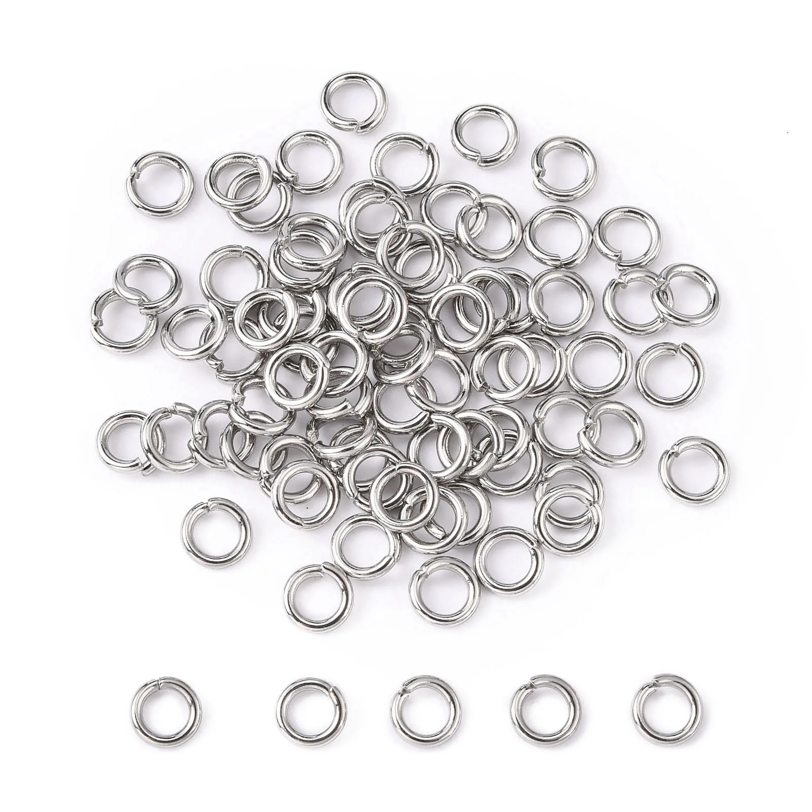 

304 Stainless Steel Jump Rings Open Jump Rings Connector Links for Jewelry Making DIY Bracelet Necklace Accessories Findings