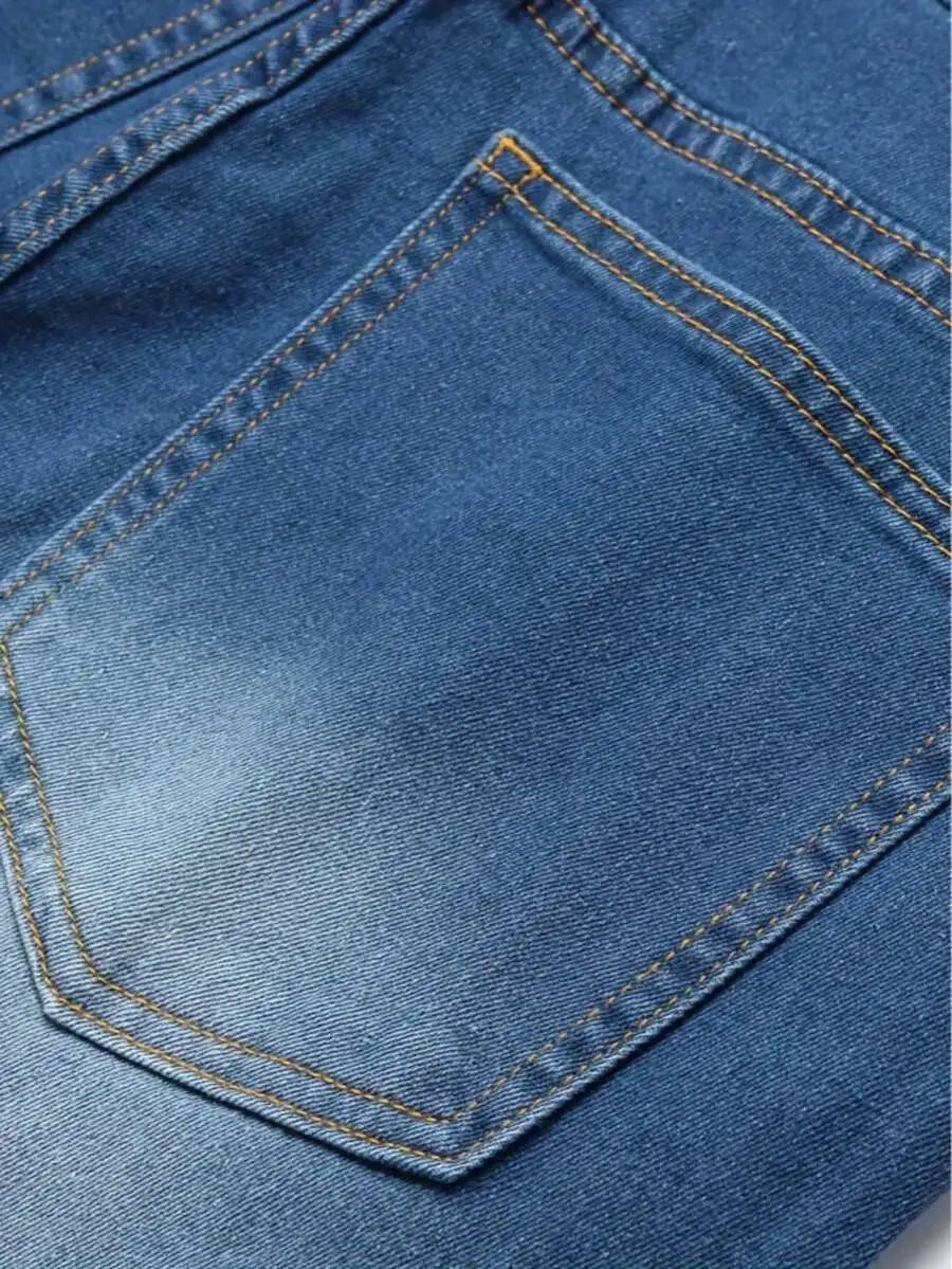 

Mens Classic Fit Washed Denim Jeans Casual All Season Straight Cut