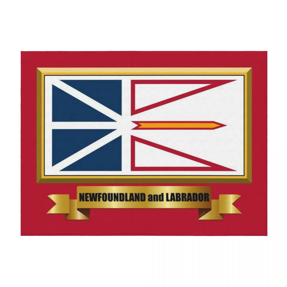 

NEWFOUNDLAND and LABRADOR Flag Gifts, Masks, Stickers & Products (GF) Throw Blanket Bed covers anime Luxury Cute Plaid Blankets
