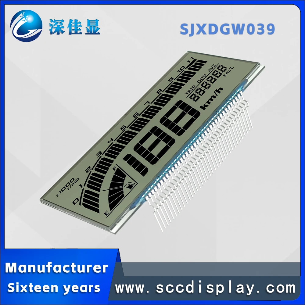 شاشة LCD للبيع بالجملة من الشركة المصنعة SJXDGW039 شاشة عرض رقمية HTN أحادية اللون شاشة أداة من نوع رمز الجزء المضاد للوهج #4