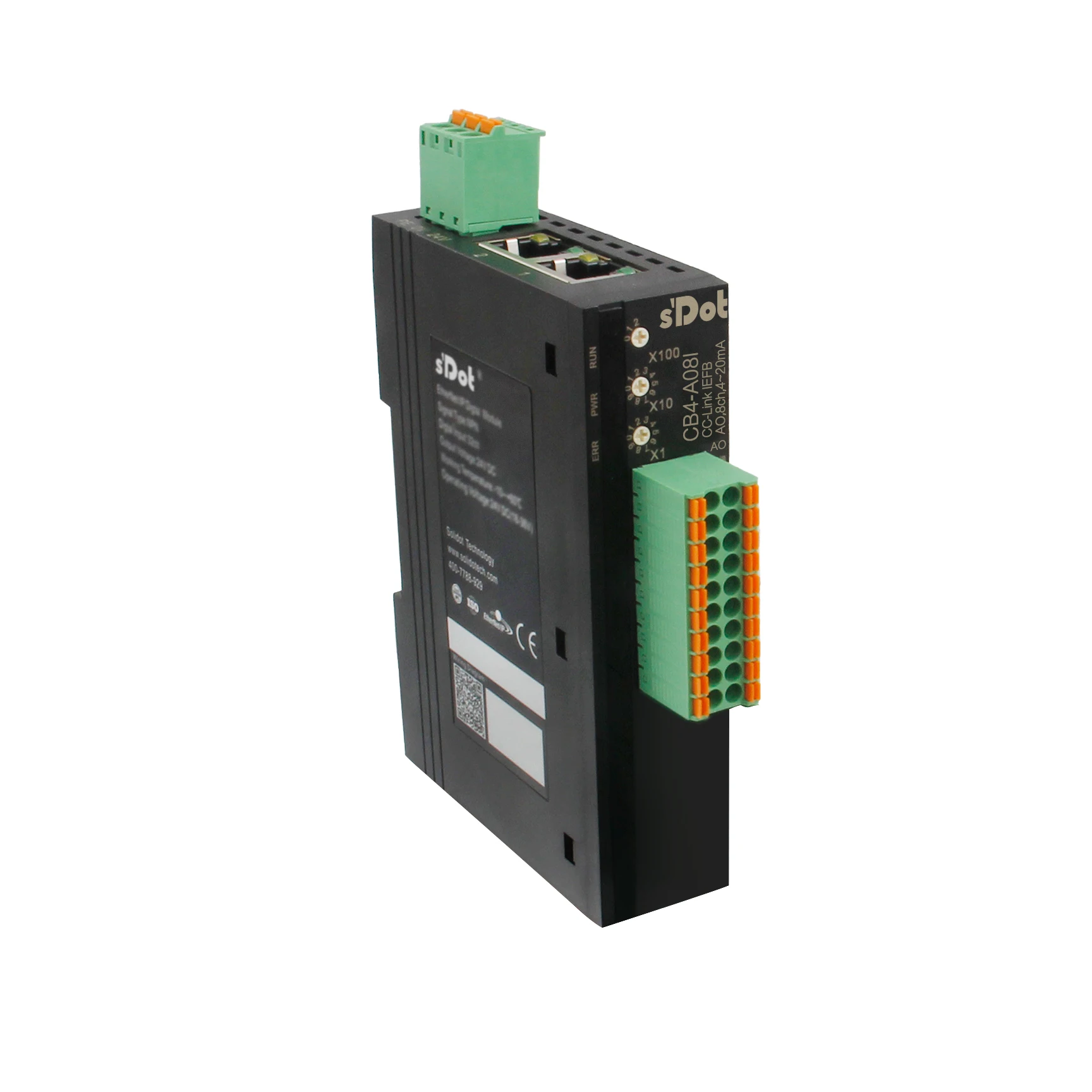 Solidot Remote IO I/O Module CC-Link IE Field Basic Integrated 8-Channel Analog Current Output 0.1% Accuracy | CB4-A08I