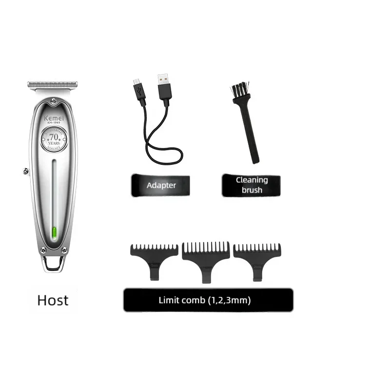 Kemei KM-1949 Pro electric barber full metal professional hair trimmer for men beard hair clipper finishing hair cutting machine image 5