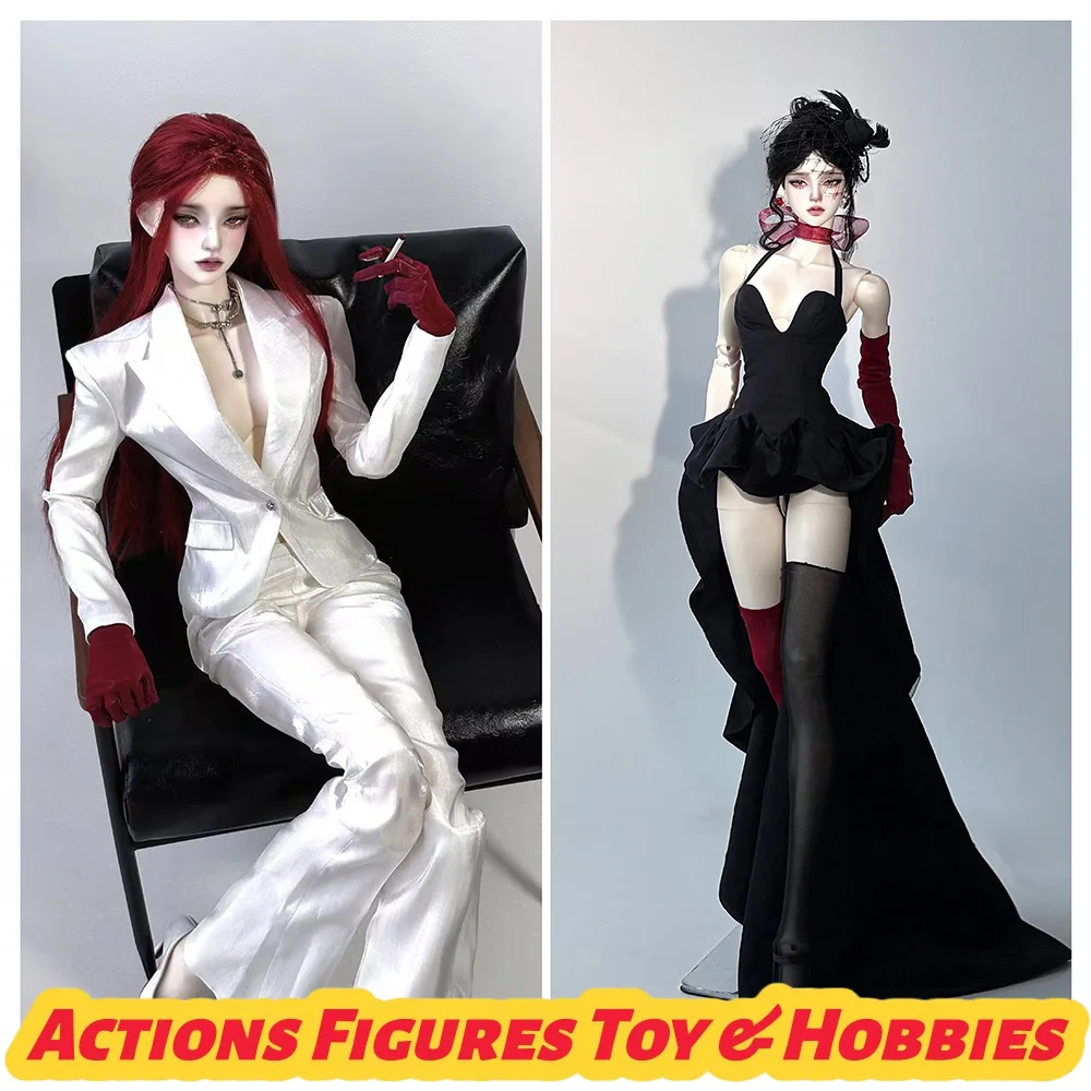 

【30 days shipping】1/3 BJD Dolls Formal Pearlescent Satin Suit Set Neck Hanging Velvet for dz70 impl68 dz71 Action Figure Toys