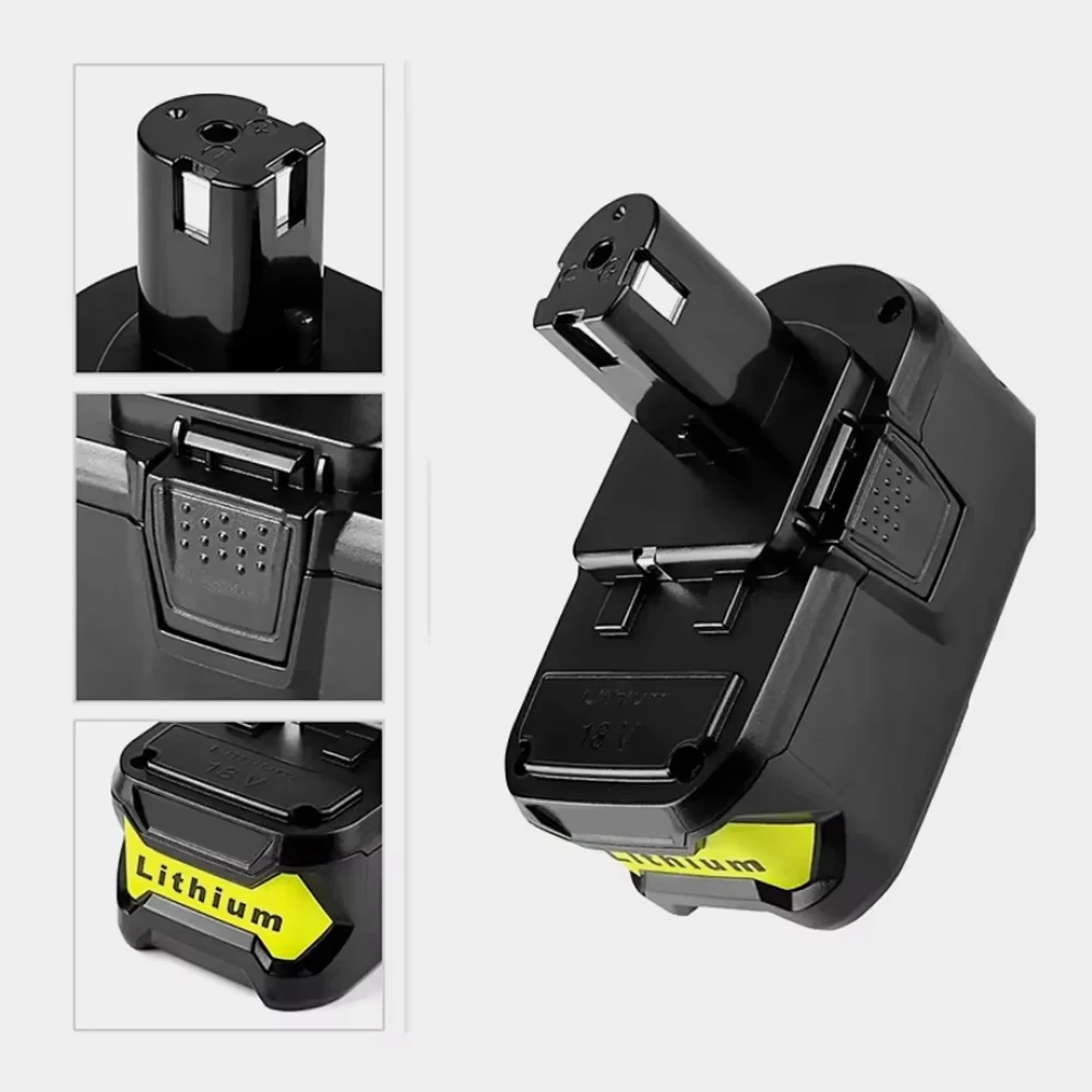 

For RYOBI 18V 6.0Ah 18650 Power Tools Lithium-Ion Battery For RYOBI P108 18V Power Tools P104 P107 RB18L50 RB18L20
