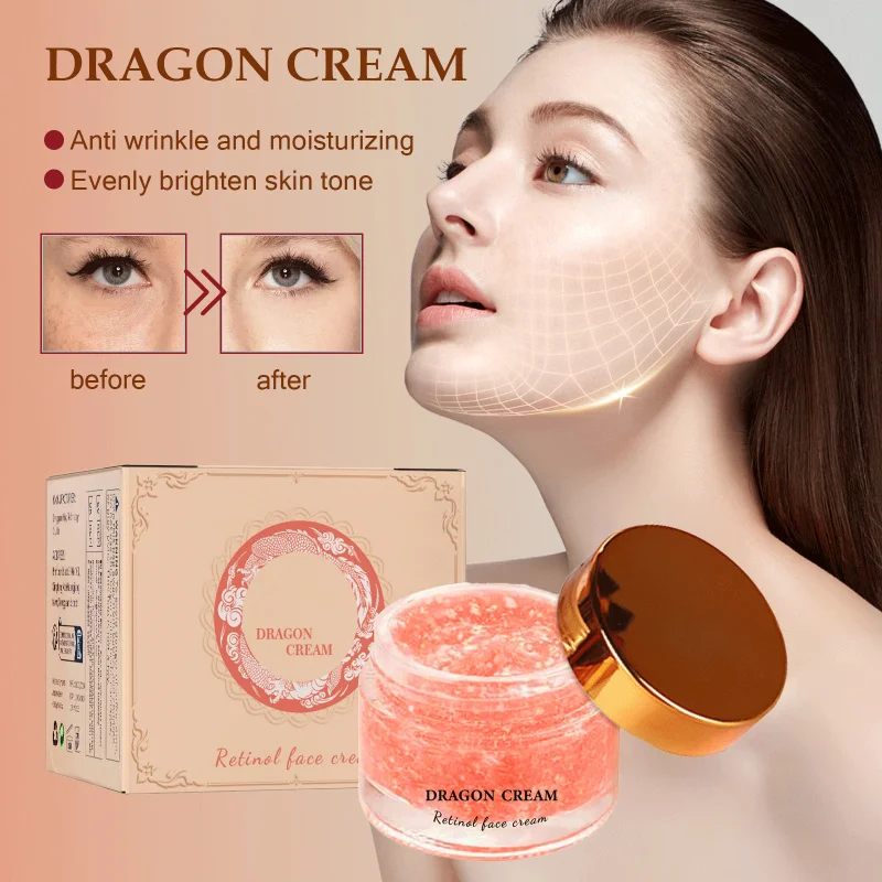 

Антивозрастной крем с ретинолом и плацентой, кровью дракона, осветляет увлажняет сухожильную кожу, аутентичный