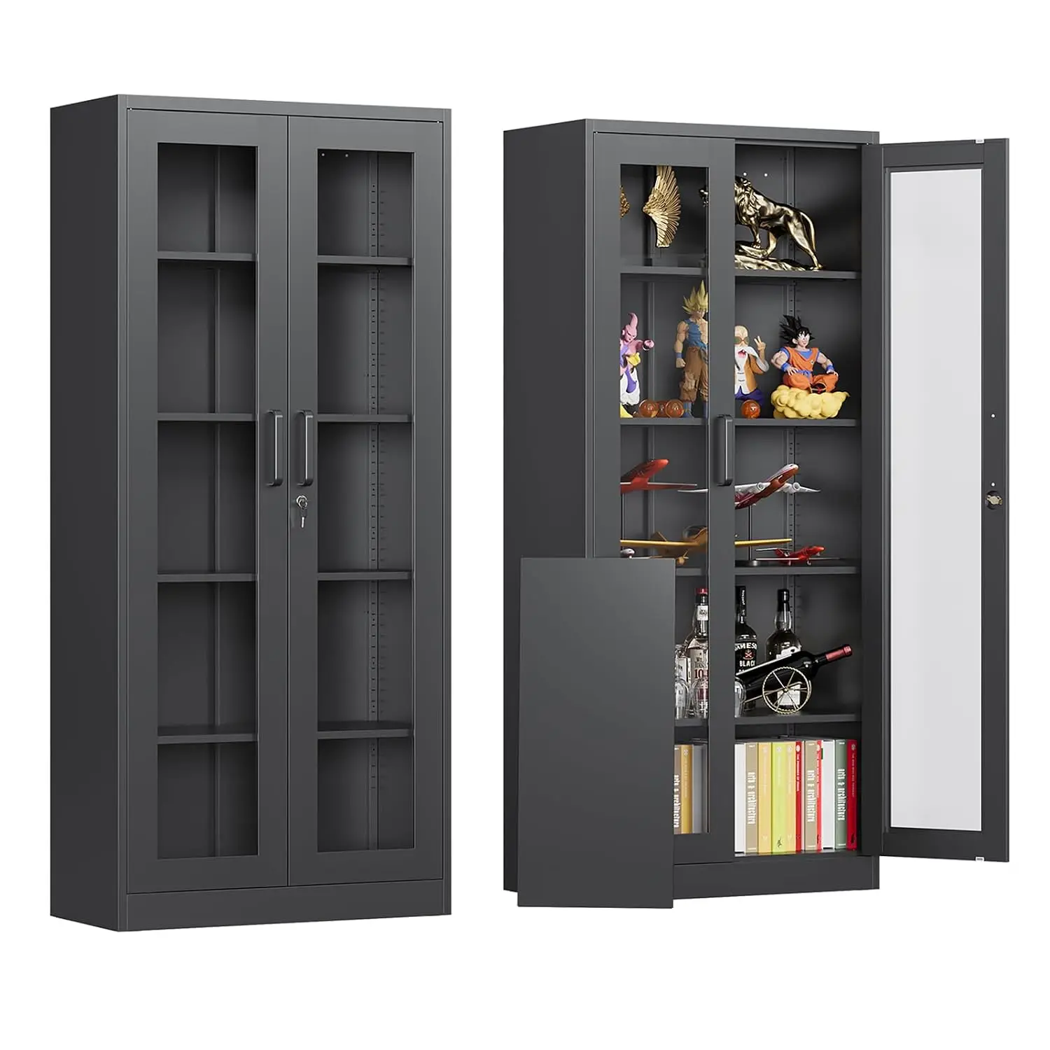 Locking Glass Door Display Cabinet, 71