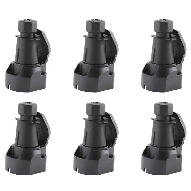 A03Z-6X 7 Pin European Trailer Socket+Plug Tow Bar Connector Adapter For RV Truck Boat Caravans Transfer Signal Adapter 12V