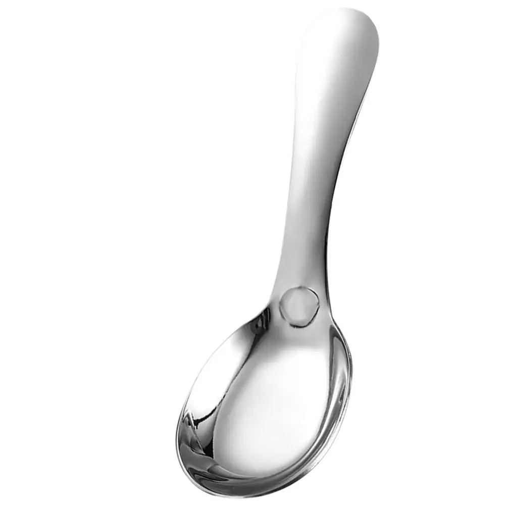 

Stainless Steel Kids Short Handle Soup Spoon Home Kitchen Tableware Baby Feeding Supplies Porridge Spoon Stainless Steel