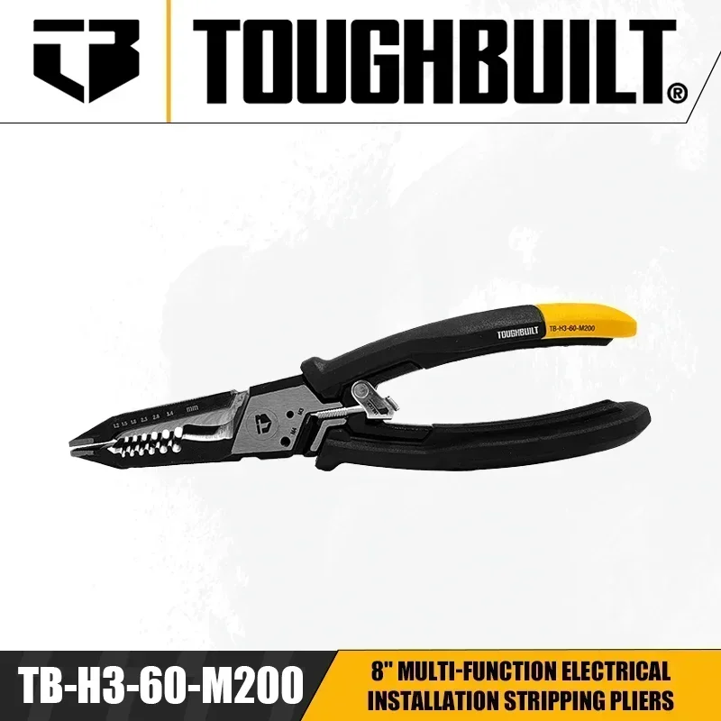 TOUGHBUILTTB-H3-60-M200 Werkzeugkabel 8-Zoll Multifunktionale Elektriker-Abisolierzange