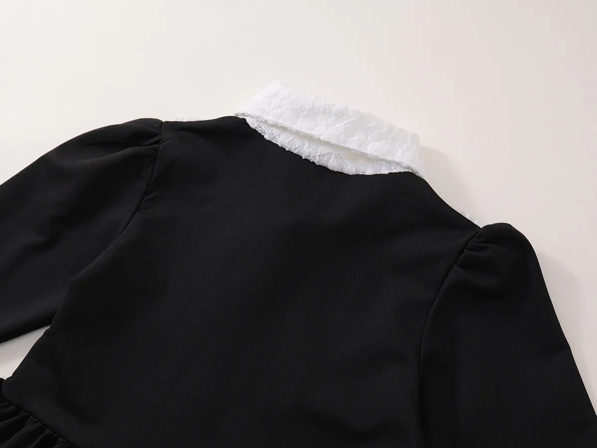 جديد الخريف طفل الفتيات فستان طويل الأكمام فستان الفتيات طفل عادية الأزهار ازياء ملابس الأطفال فساتين الزهور 2-8 سنوات #6