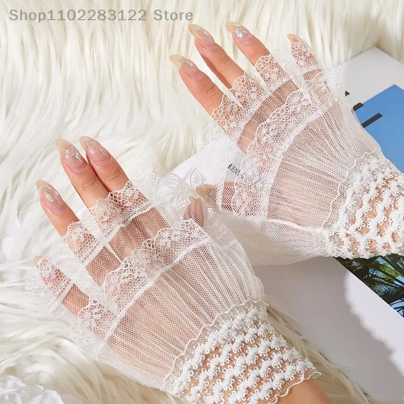 Nail Photo Glove Beautiful Gentle Fake Cuffs Decorative Lace Flare Fashion Sexy Art Accessories Photography Props