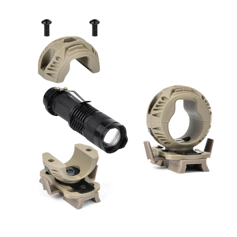 WADSN New Helmet Flashlight LED Light & FAST Helmet Rail Mount Adapter Hunting Camping Lighting Adjustable Tactical Light
