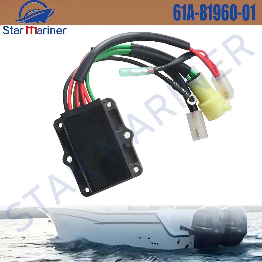 

Boat Engine Regulator Rectifier 61A-81960-01 for Yamaha Outboard Engine 2 storke 200HP 225HP 250HP 61A-81960 Replaces Parts