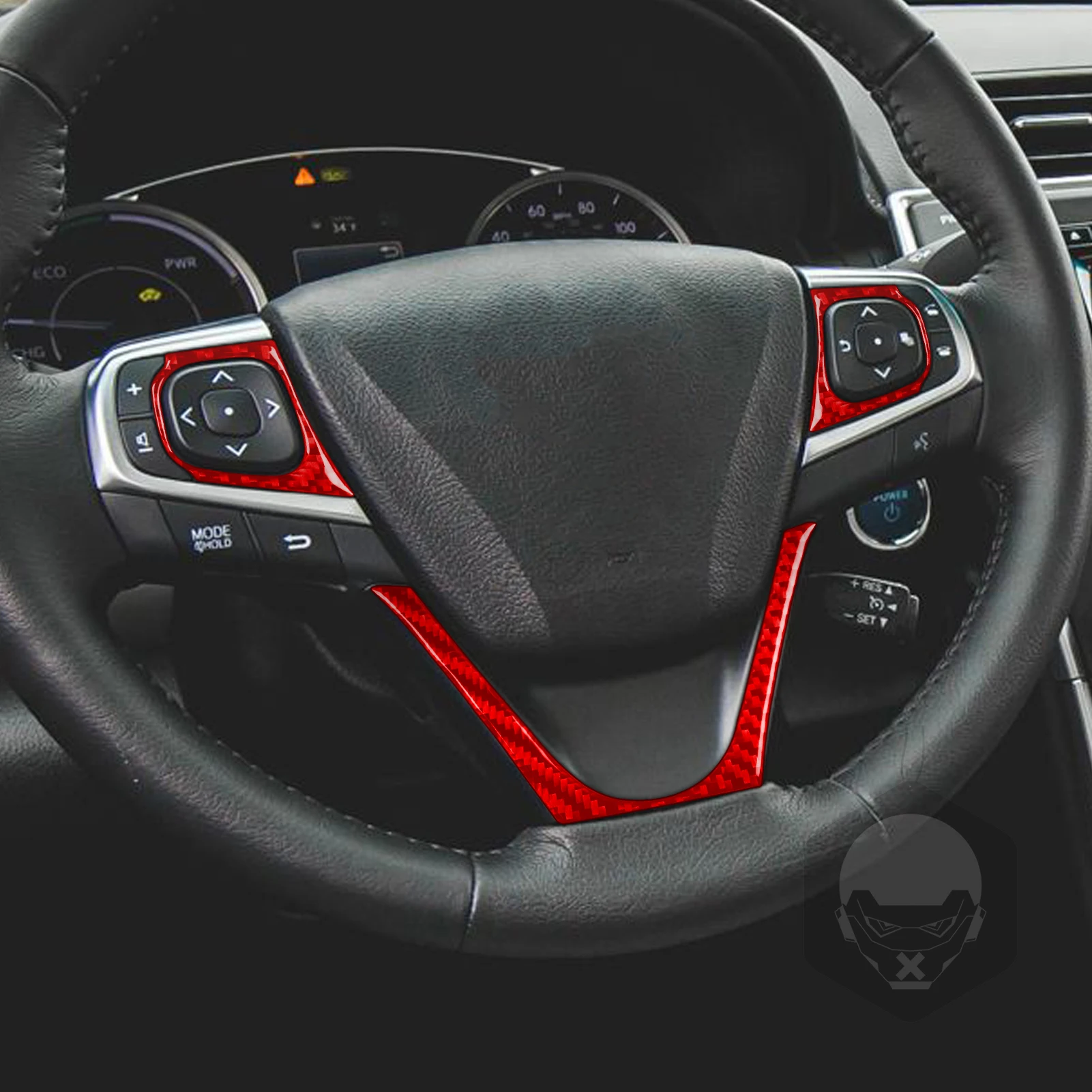 For Toyota Camry 2015 2016 2017 Frame Set Trim Cover Real Carbon Fiber Sticker Car Interior Moulding Accessories