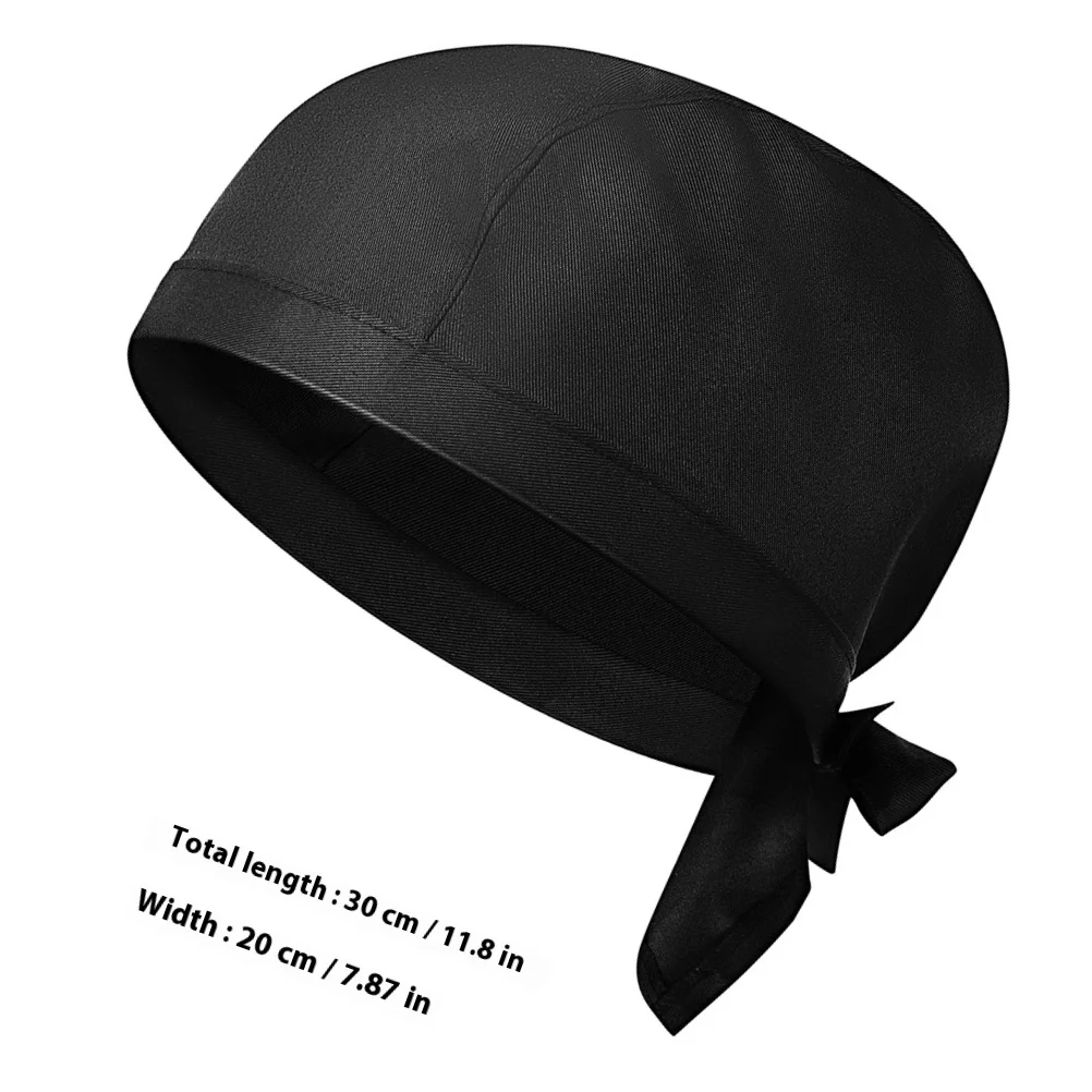 8 pçs preto chef chapéus elástico cozinhar bonés unisex cozinha cozinhar chapéus restaurante grill servindo uniforme bonés capa de cabelo