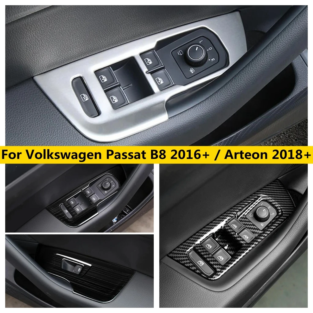 

Window Control Switch Panel Armrest Glass Lift Button Cover Trim Fit For Volkswagen Arteon 2018 - 2024 / Passat B8 2016 - 2023