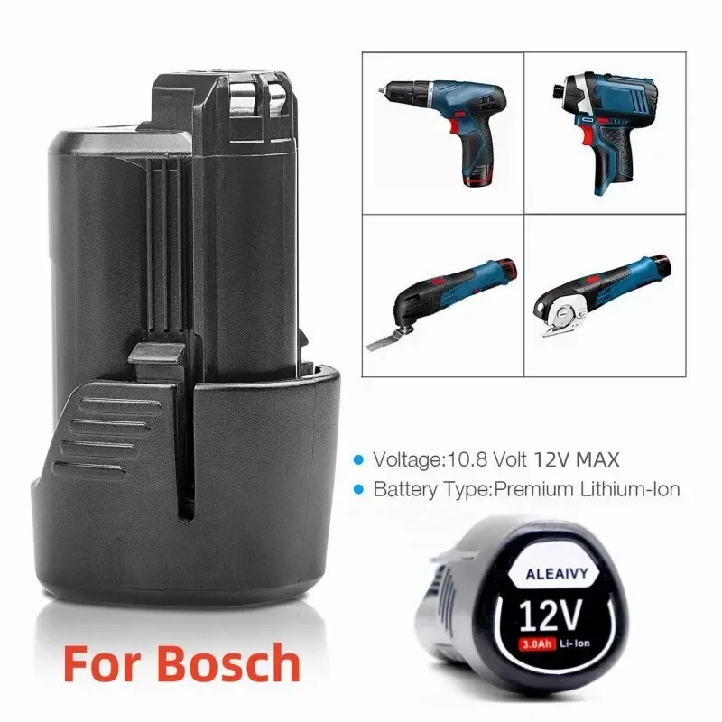 

3000mAh For Bosch 10.8V 12V Battery For Bosch Li-ion Batteries BAT412A BAT414 BAT411 BAT412 D-70745 2607336014 BAT420 GSR 120-LI