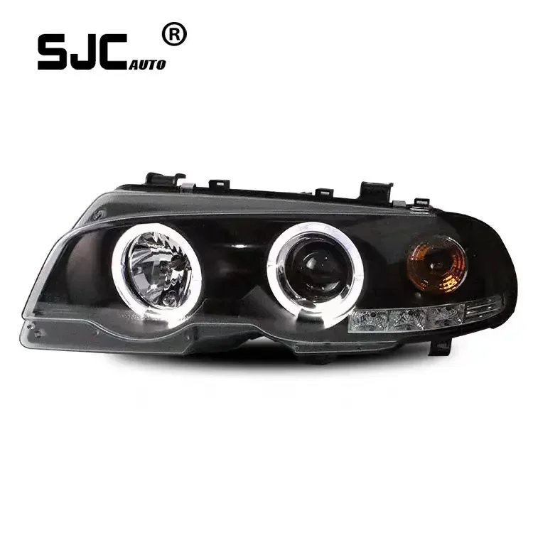 

SJC Car Parts Upgraded LED Angel Eyes Headlamps Assembly For BMW 3 series E46 1998-2002 Headlights Front Daytime Running Lamps