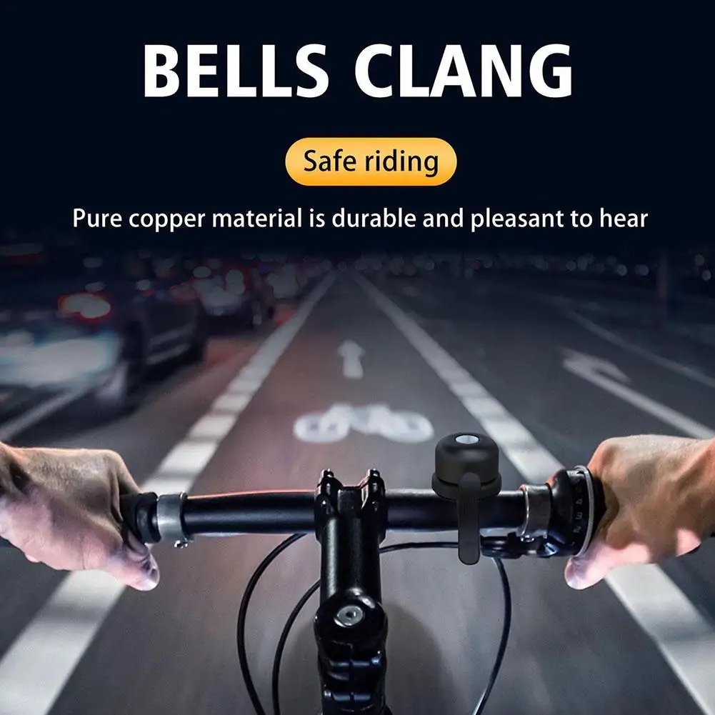 Bicycle Bell For Airtag Holder 22-25mm Anti-Theft Bracket Hidden Air Tags In Bell Classic Style Clear Sound Bicycle Accessories