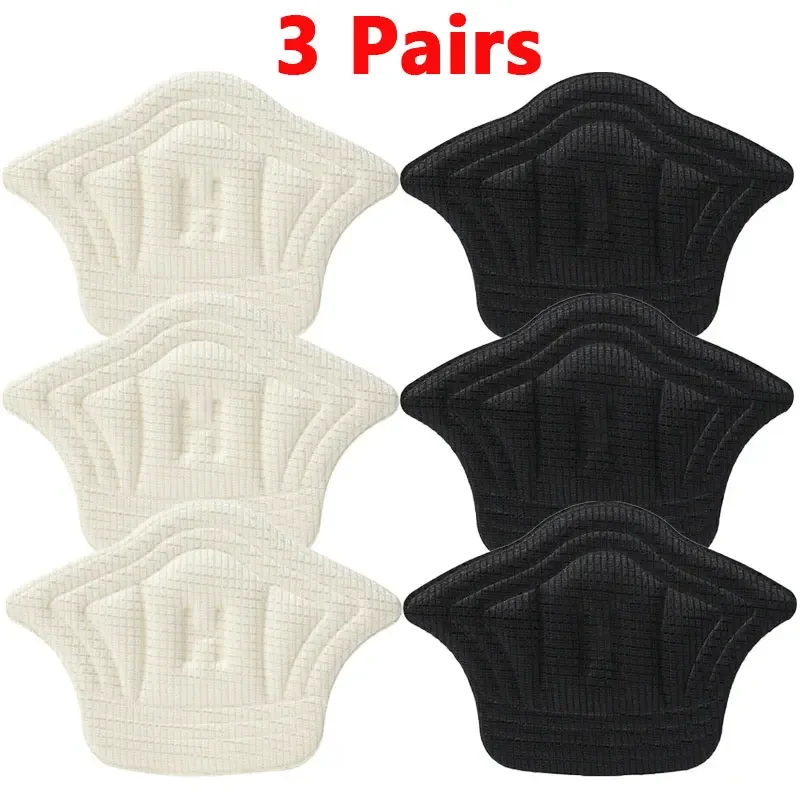 

3pair/6pcs Insoles Heel Pads Lightweight for Sport Shoes Adjustable Size Back Sticker Antiwear Feet Pad Cushion Insole Heel