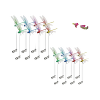 DIY Fake Dragonfly Rod Clip Insect Repellent Rod Gardening Fake Dragonfly Pole Clip Insect Repellent 3D Artificial Dragonfly