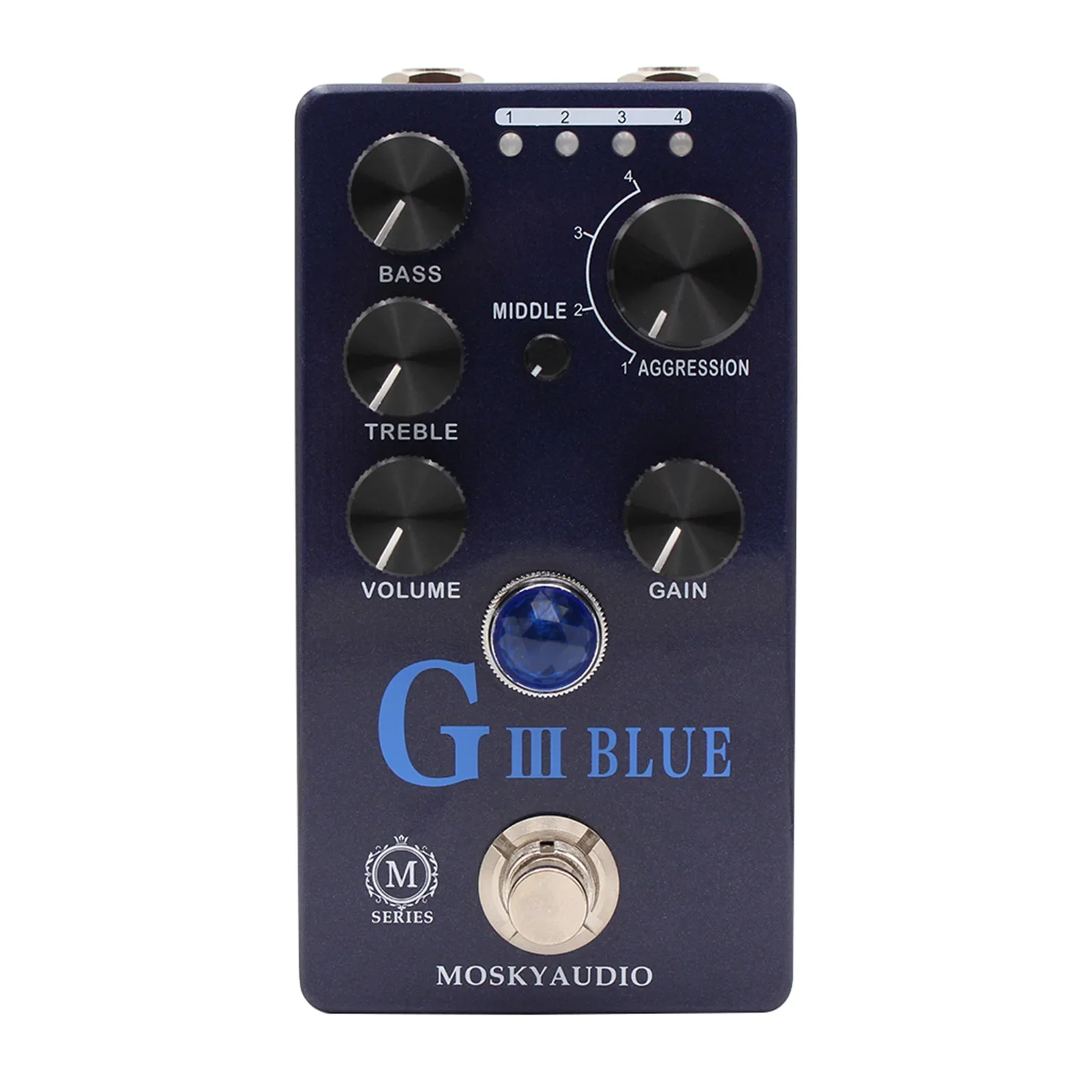 Pro Musician's Multi-Effect Pedal 4 True Bypass Modes + Dual Blue-Purple Channels for Guitar & Bass Mosky Audio
