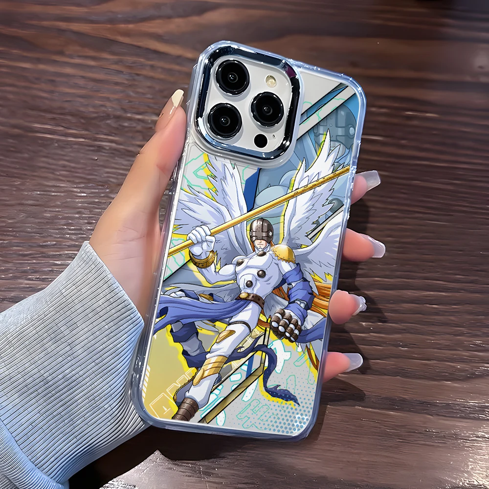 Digimon Agumon Garurumon Handyhülle für Pixel 10 9 9a 8 8a Pro XL 5G Luxuriöse transparente Abdeckung