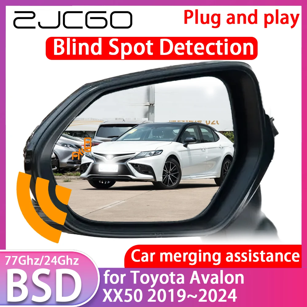 

ZJCGO for Toyota Avalon XX50 2019~2024 Blind Spot Detection Car BSD BSA BSM System Driving Warning Radar Alert Mirror