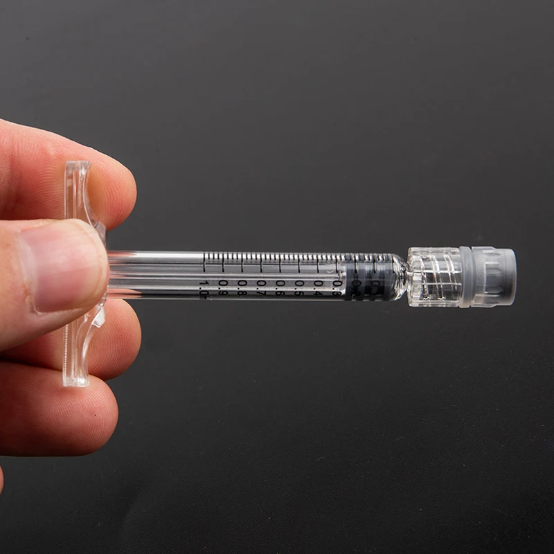 Portable Dispenser 1ml Borosilicate Glass Oil Syringe For Refill Cosmetic Liquid Essential Oil Tools