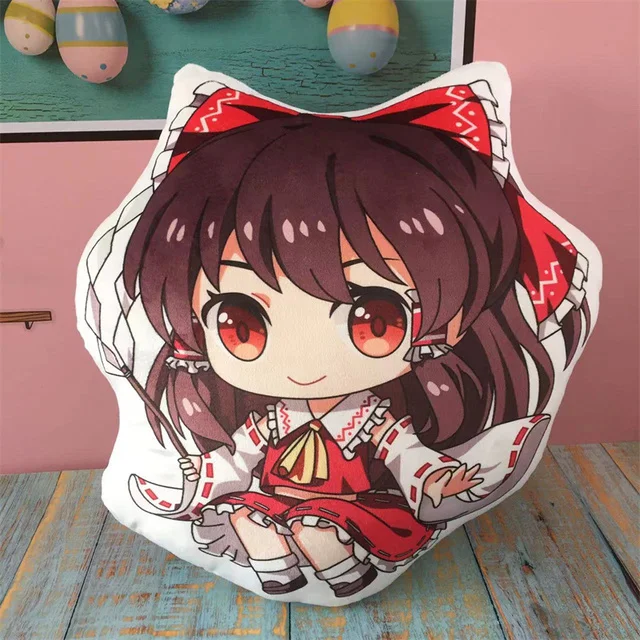 Anime Touhou Project Stuffed Pillow Doll Toy Hakurei Reimu Kirisame Marisa Plush Pendant Kids Gift Bag Keychain Decoration