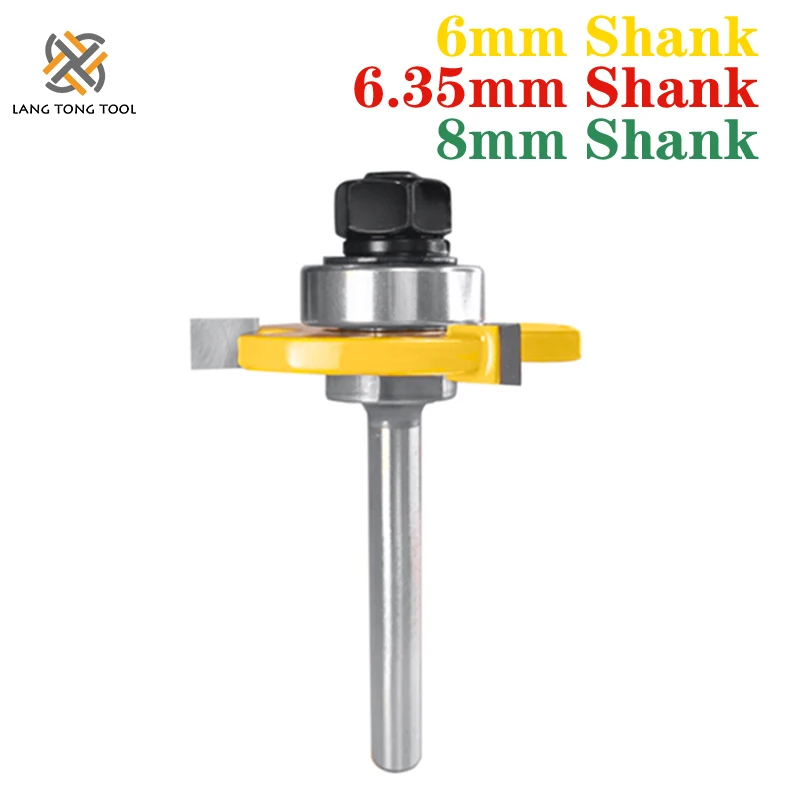 Milling Cutter For Wood Tongue & Groove Joint Assemble Router Bits T-Slot Milling Cutter for Wood Woodwork Cutting Tools LT039