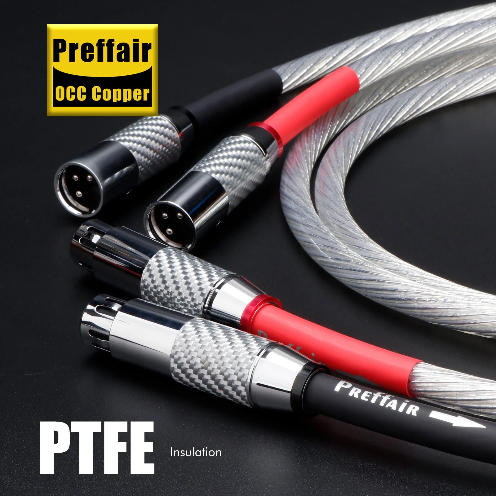 Pair XLR Cable Audiophile balanced wire connector, 3-pin XLR microphone cable for Audio and Sound Equipments