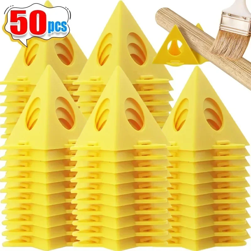 50/10pc Pyramid Shaped Tripod Triangular Bracket Woodworking Paint Bracket Spray Painting Bracket Cushion Block Auxiliary Tools