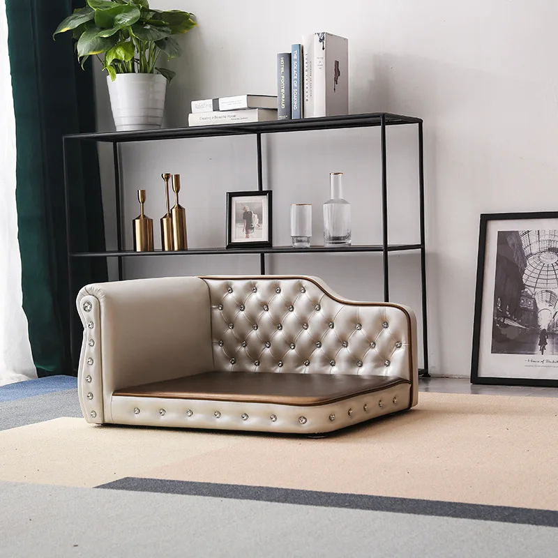 

Luxury European diamond-encrusted high-end princess pet sofa bed