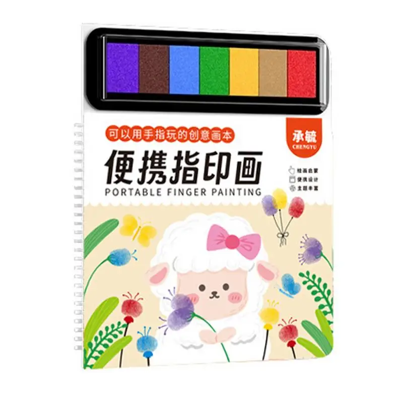 Children Cartoon Washable Finger Coloring Book Thick Drawing Books For Stimulating Creativity Cute Paint Books For Art Project