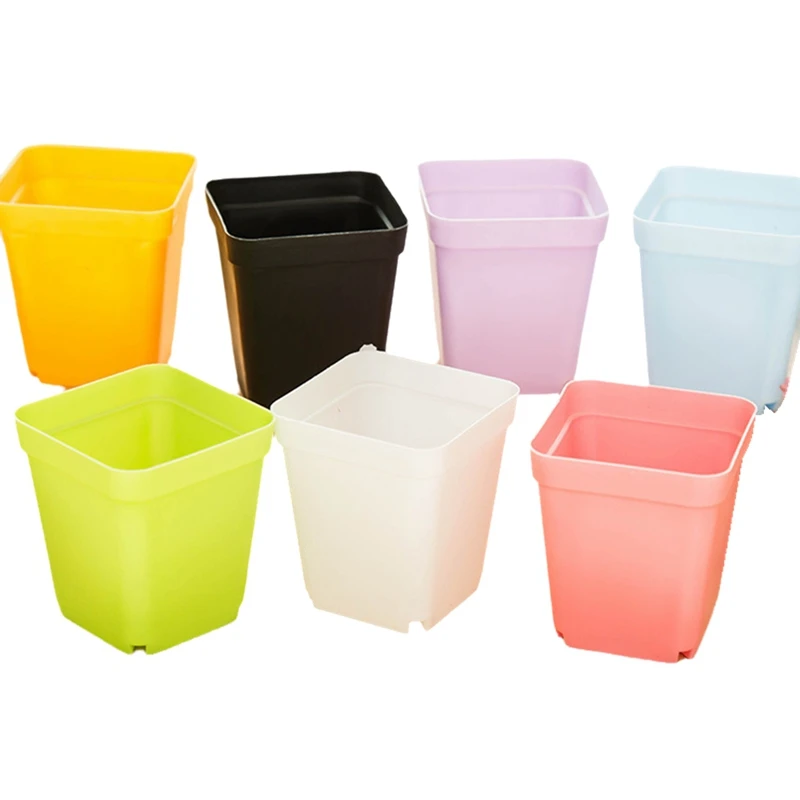 

AA50-Mini Colorful Flower Pots, Plastic Flower Pots, Succulent Flower Pots (Random Colors)